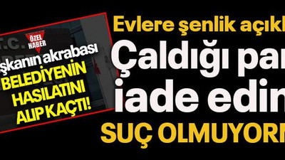 Körfez Belediyesi'nden evlere şenlik açıklama… Çaldığı parayı iade edince suç olmuyormuş!